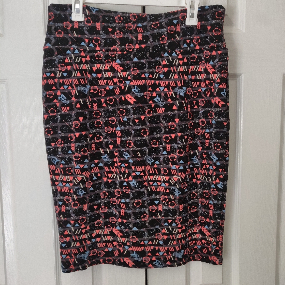 LuLaRoe Pink & Black Pencil Skirt